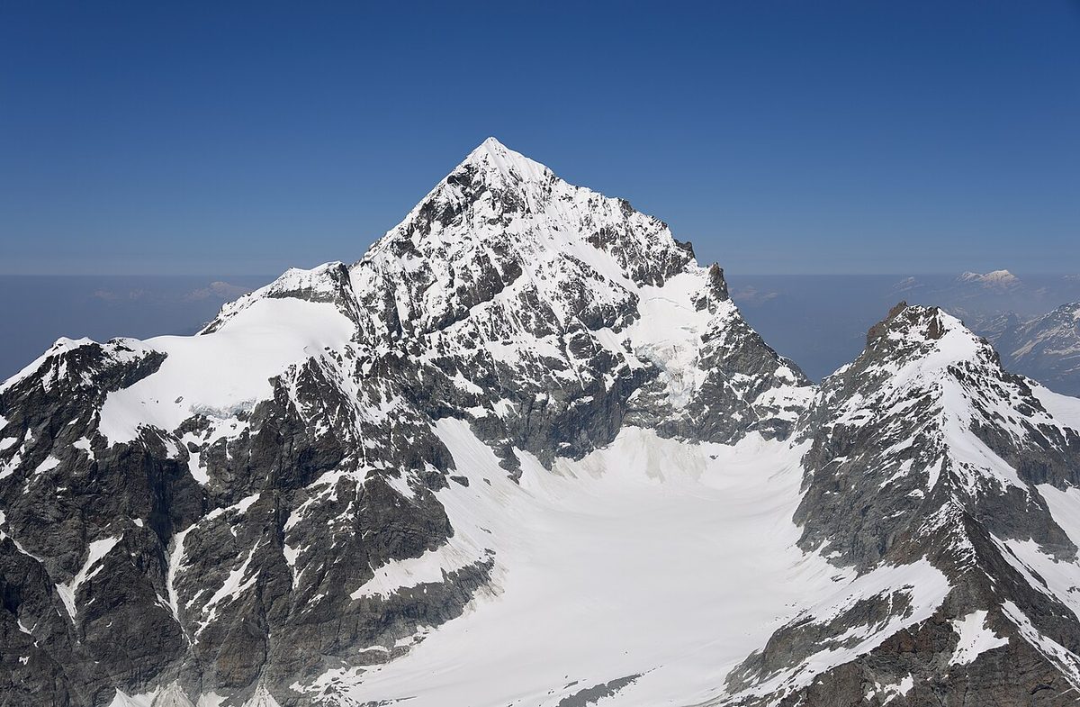 Aerial view of the Dent Blanche, the peak that gave its name to the Dent Blanche nappe