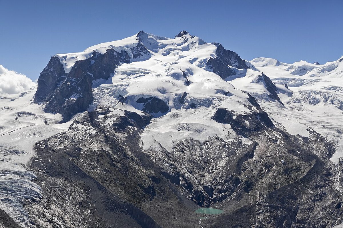 Dufourspitze and the Monte Rosa Glacier seen from Gornergrat